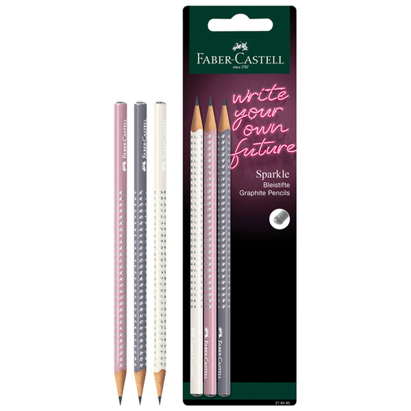Выгодный набор простых карандашей Faber-Castell Sparkle, твердо-мягкие ...