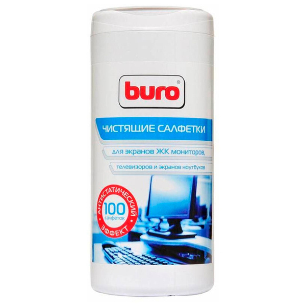 Компьютерное чистящее средство Салфетки влажные Buro BU-Ascreen для ...