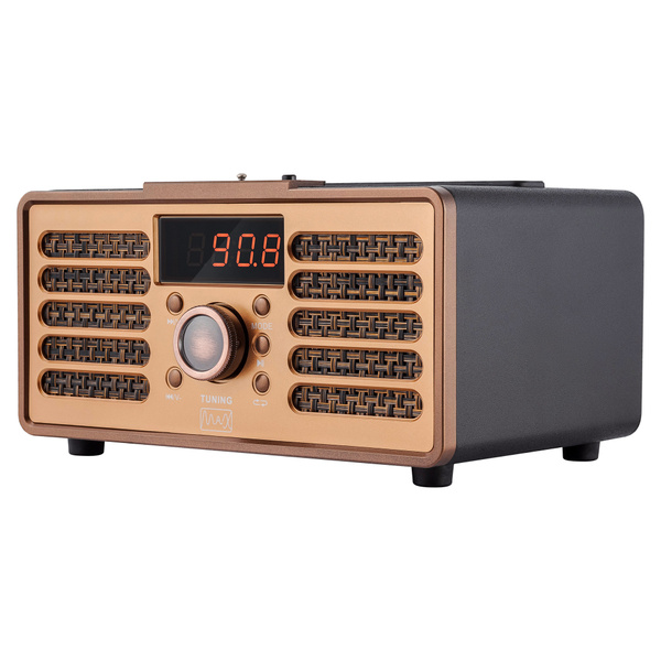 Радиоприемник MAX MR362 бронзовый /Приемник/Радио/FM/AM/SW/Ретро ...