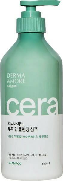 Derma & More Шампунь для волос Ceramide Глубокое очищение, для жирной ...