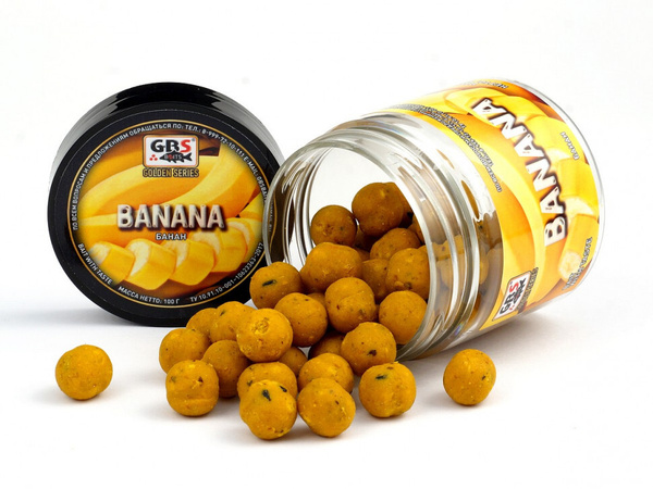 Бойлы GBS насадочные Banana Банан 15мм (100г, банка) - купить с ...