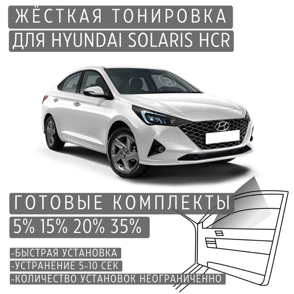 Характеристики PREMIUM PLUS жёсткая тонировка Hyundai Solaris 2 HCR 35% ...