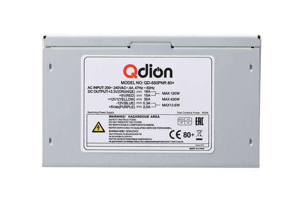 Блок питания для ПК FSP QDION ATX 550W (QD-550PNR 80+) - купить с ...