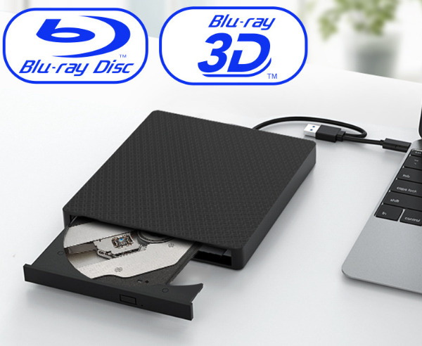 Внешний оптический Blu-ray RW 3D привод c интерфейсами USB 3.0 и USB-C ...