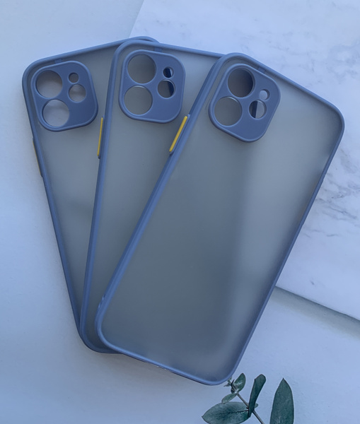 Чехол для айфон 12 мини / iphone 12 mini, сиреневый, прозрачный, защита ...