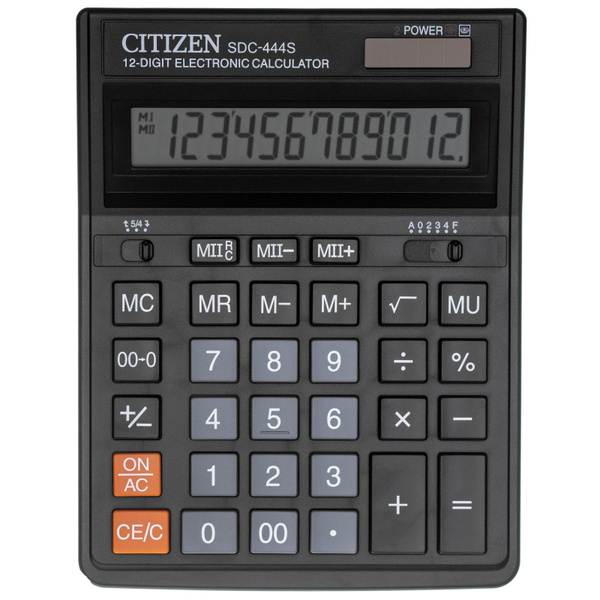 Калькулятор настольный ПОЛНОРАЗМЕРНЫЙ CITIZEN бухг. SDC-444S 12 разр ...