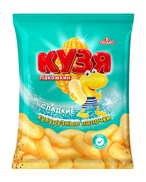 Кукурузные палочки Кузя Лакомкин с сахарной пудрой, 140 г - купить с ...