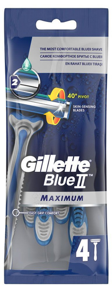 Gillette Одноразовые мужские бритвы Blue2 Maximum, с 2 лезвиями ...