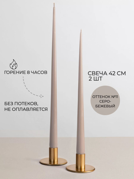 Свеча ALDE Candles "Без аромата", 42 см х 2.5 см, 2 шт купить по ...