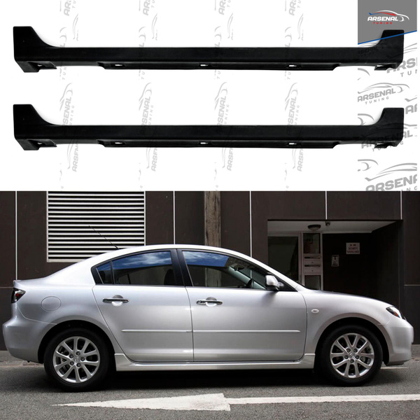 Накладки на пороги для автомобиля Mazda 3 BK (Мазда 3 БК) (2003-2009 ...