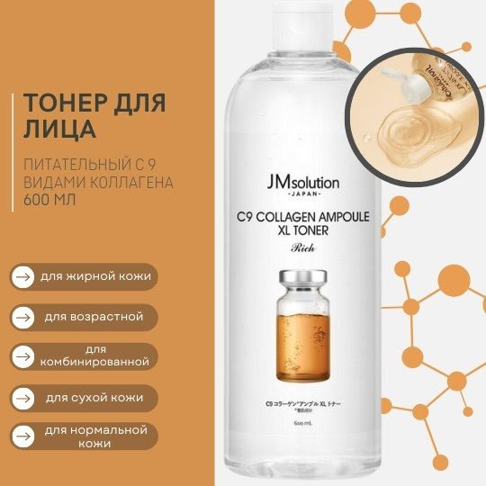 JMsolution Тонер для лица Корея увлажняющий, для упругости и питания ...