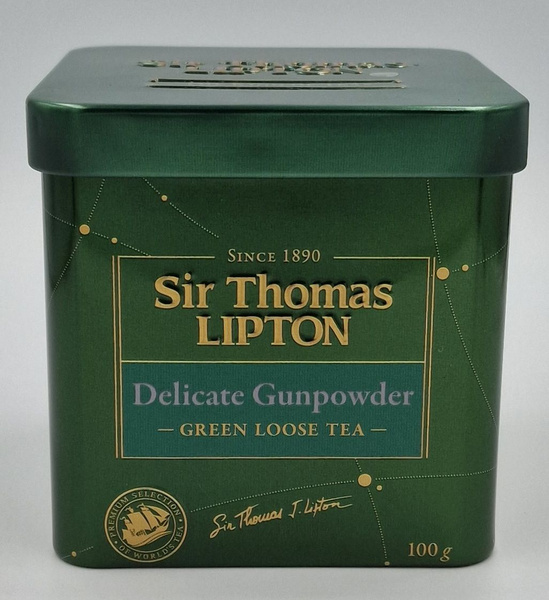 Чай Lipton Sir Thomas зеленый листовой Delicate Gunpowder, 100г ...