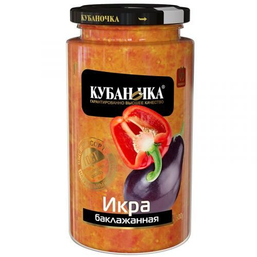 Икра из баклажанов "Кубаночка", ГОСТ, ст/б 500г - купить с доставкой по ...