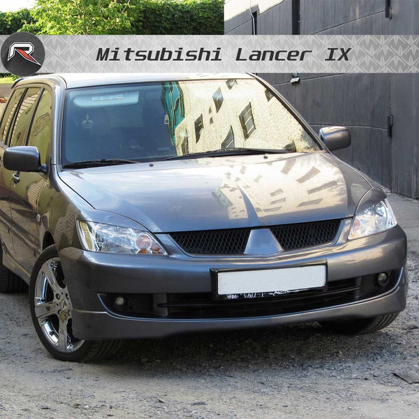 Юбка (накладка) переднего бампера для Mitsubishi Lancer IX/Митцубиси ...