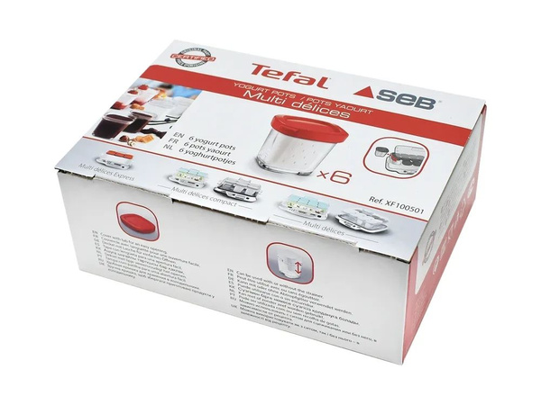 Набор баночек для йогуртницы Tefal XF100501 (6шт/комплект) - купить с ...