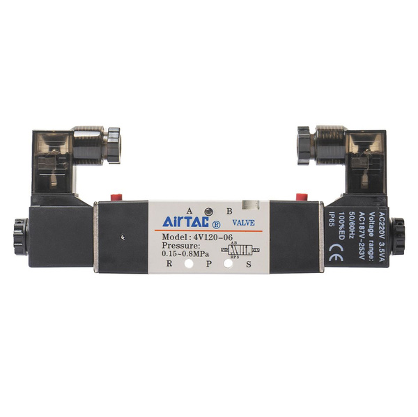 Пневмораспределитель Airtac 4V120-06 (4V12006BG) G1/8, 5/2 с двумя ...