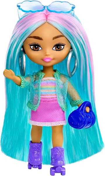 Кукла Барби Extra Mini Minis Mattel Барби Экстра Минис с голубыми ...