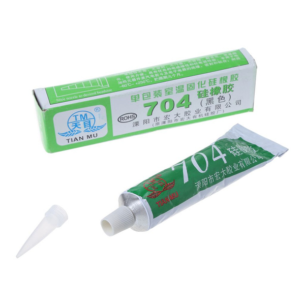 Силиконовый промышленный клей 704 RTV Rubber Black Glue 45г - купить ...