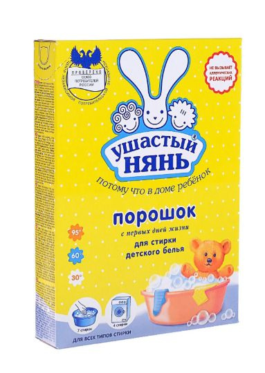 Ушастый Нянь Стиральный порошок Детский, для всех типов стирки, 400 г ...
