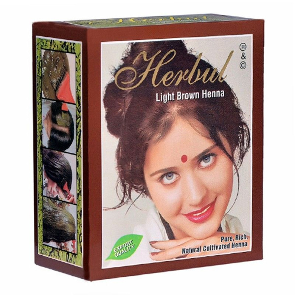 Хна Светло-коричневая Хербул (Light Brown Henna Herbul), 6 х 10 грамм ...