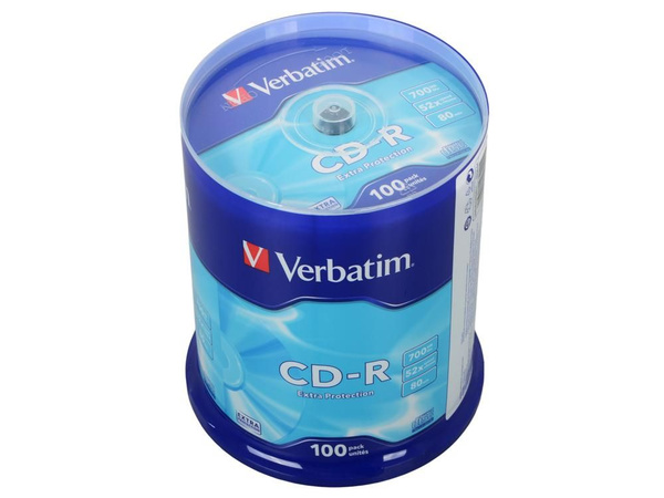 Диски CD-R Verbatim 700Mb 52x CakeBox 100шт 43411 - купить с доставкой ...