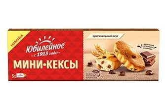 Мини-кексы "Юбилейное"с кусочками молочного шоколада 140гр.*3шт ...