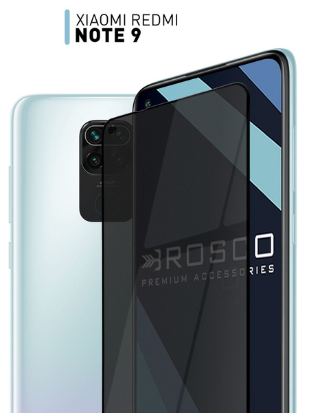 Защитное стекло АНТИШПИОН на Xiaomi Redmi Note 9 (Сяоми Редми Ноут 9 ...