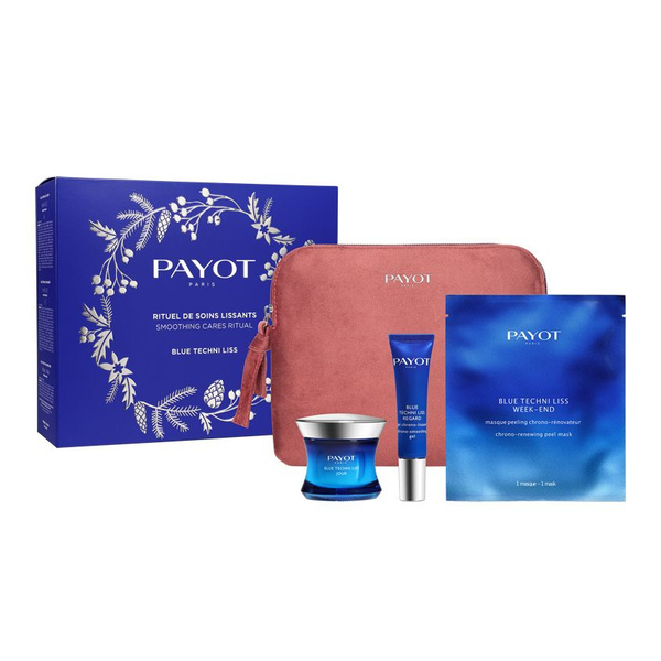 PAYOT Набор Blue Techni Liss, 50 мл + 15 мл + 3 шт. х 25 г + Косметичка ...