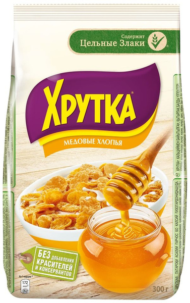 Хлопья кукурузные Хрутка Медовые 300г - купить с доставкой по выгодным ...