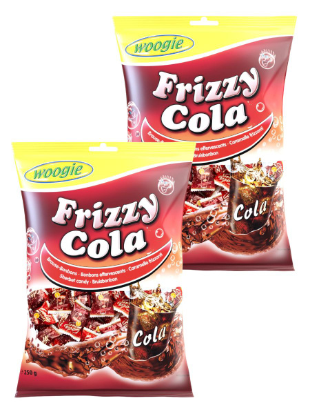Карамель леденцовая со вкусом колы и шипучей начинкой Frizzy Cola 2шт ...