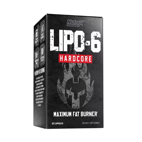 Жиросжигатель Lipo-6 Hardcore Nutrex, 60 капсул / Для похудения, сушки ...