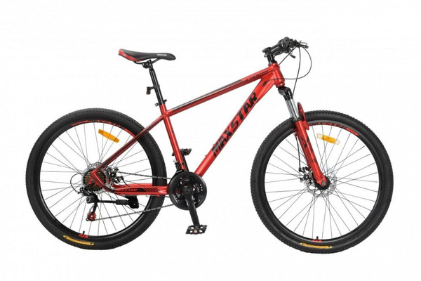 Велосипед MAXSTAR 27.5" T900 Красный/ амортизатор/ 21 скорость ...