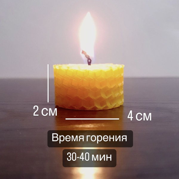 Свечи чайные "Медовый", 2 см х 4 см, 24 шт купить по выгодной цене в ...
