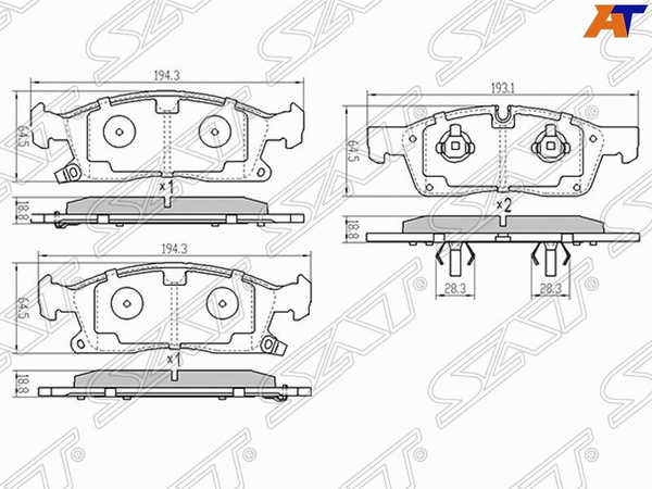 Колодки тормозные (Спереди) Mercedes-Benz M-Class 11-15 / GL-Class 09-12