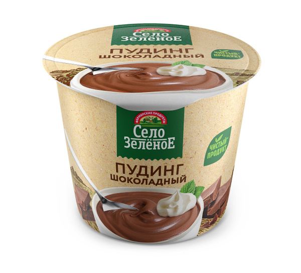 Пудинг Село Зеленое Шоколад, 3%, 120 г - купить с доставкой по выгодным ...