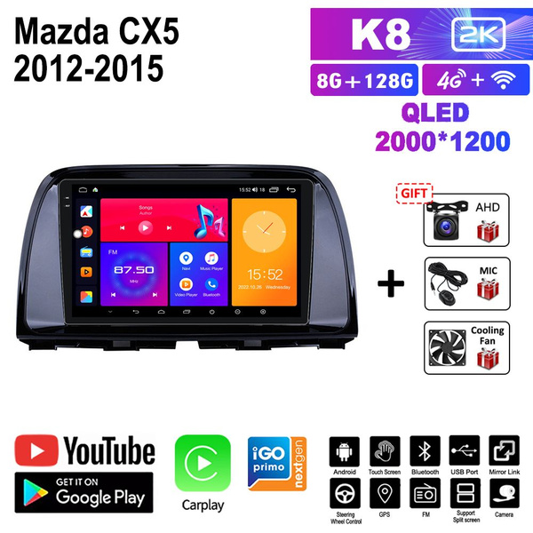 Магнитола Мазда CX5 /Mazda CX5 2012-2015 8+128Гб, Штатная магнитола 8 ...