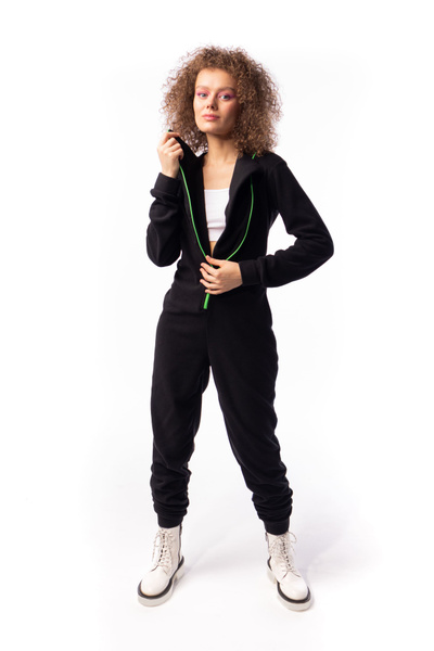 Флисовый комбинезон Funfur Fleece, черный, XS-S, Женский, На любой ...
