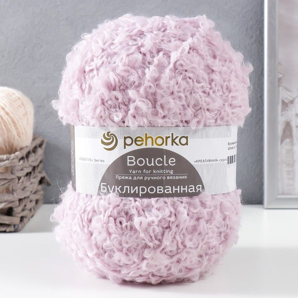 Пряжа для вязания Пехорка "Буклированная" 30% мохер,20% шерсть,50% ...