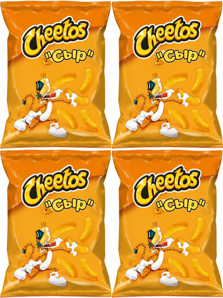 Кукурузные палочки Cheetos Сыр, комплект: 4 упаковки по 85 г - купить с ...