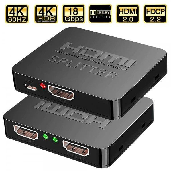 HDMI сплиттер на 2 выхода 4K - купить с доставкой по выгодным ценам в ...
