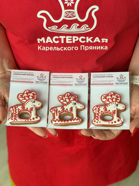 Мастерская Карельский Пряник Набор пряников Олень-везун 3 штуки ...