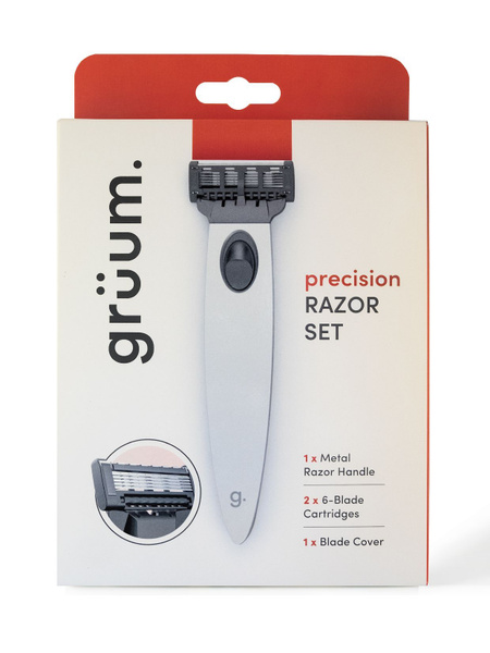 gruum Бритвенный станок со сменными лезвиями precision RAZOR SET мет ...