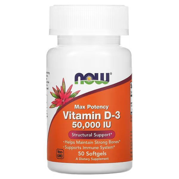 Витамин Д3 50000 Now Foods Vitamin D3 50000 IU 50 капсул купить на OZON ...