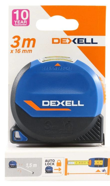 Измерительная рулетка Строительная DEXELL 3 м х 16 мм купить по низкой ...