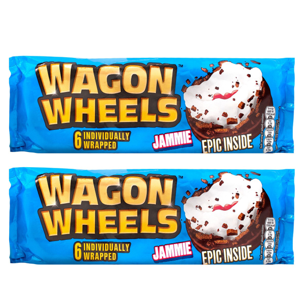 Печенье в шоколаде Wagon Wheels Jammie с суфле и джемом, 2 упаковки ...