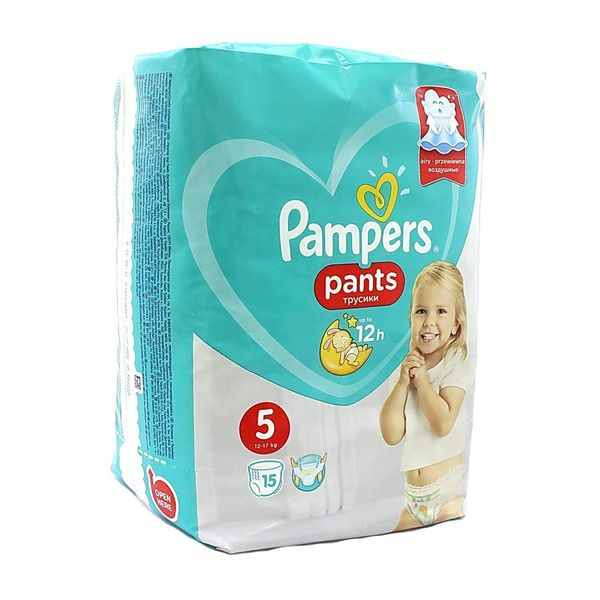 Подгузники-трусики Pampers Pants 5 (12-17кг)15 шт - купить с доставкой по  выгодным ценам в интернет-магазине OZON (964470575)