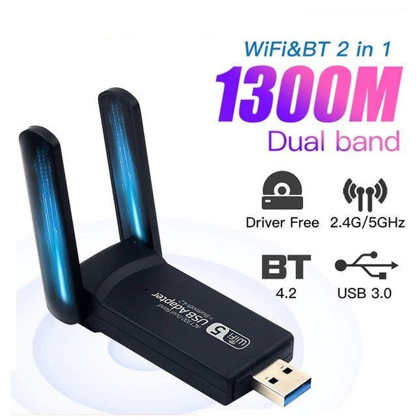 USB Wi-Fi модуль Dual Band+ Bluetooth Wi-Fi 5 FENVI AC1300 2.4 и 5GHz ...