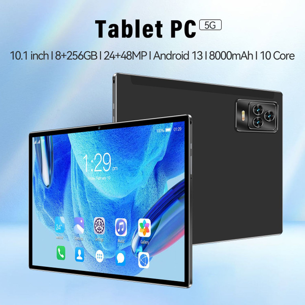 Купить планшет Android 13, RAM 8 ROM 256 ГБ, две SIM-карты, передняя и ...