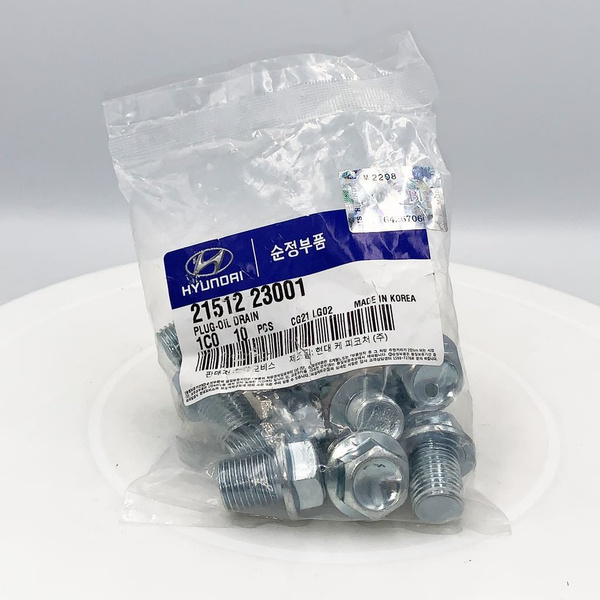 Пробка масляного поддона Hyundai Kia 2151223001 GENESIS G70 TIBURON ...