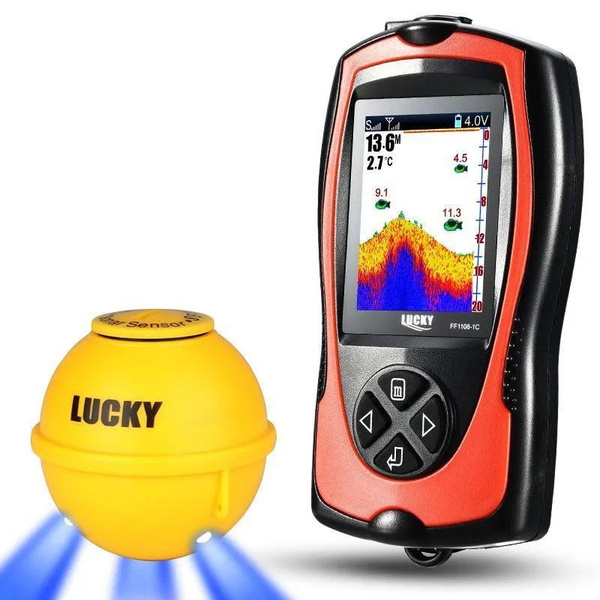 Lucky портативный эхолот FF1108-1CWLA перезаряжаемый беспроводной ...